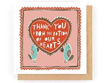 Thank you from the bottom of our hearts - Greeting Card (1-26C)