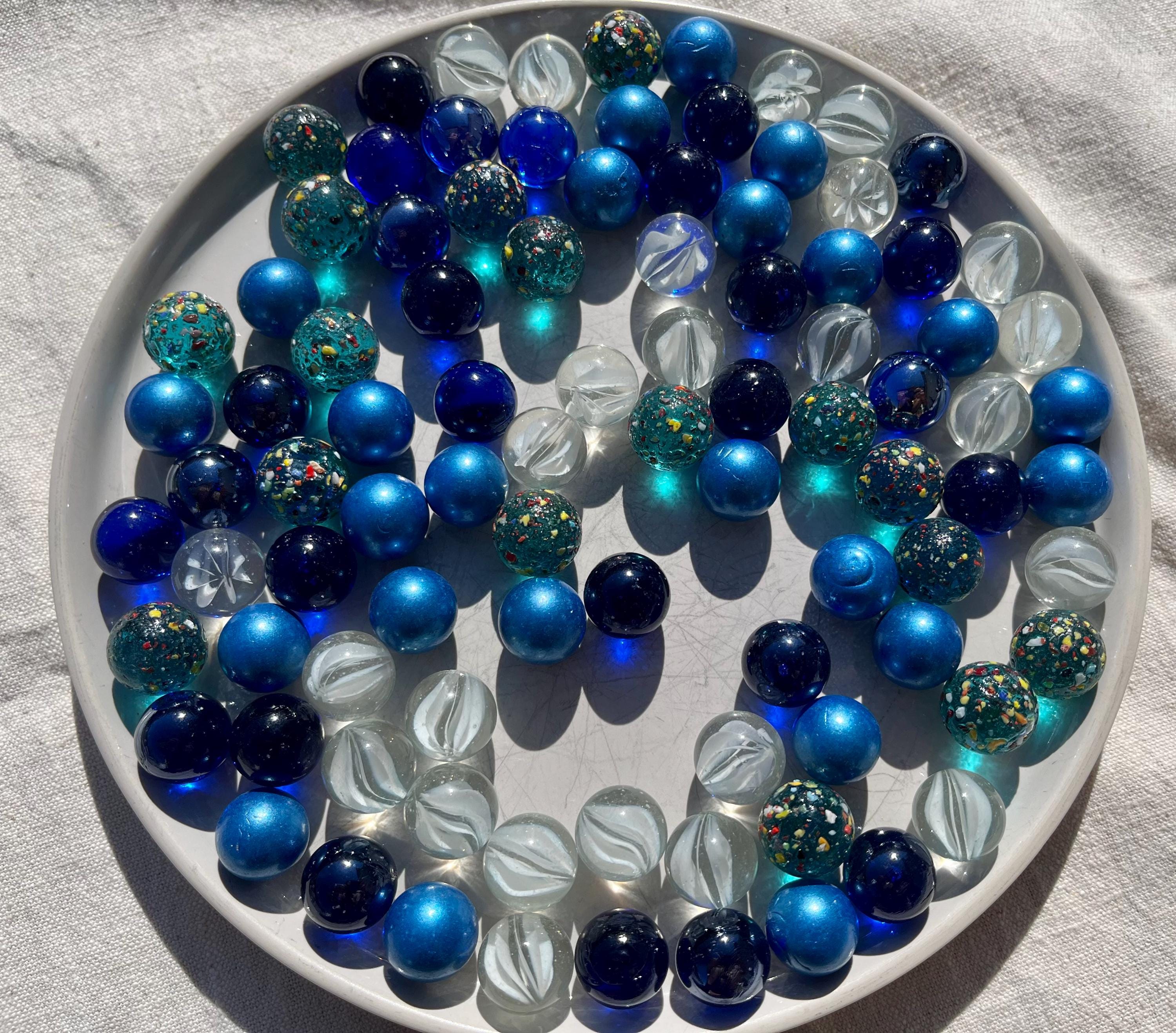 100 Billes En Verre Colorées 16mm - Pour Jeux, Décoration Vases, Aquariums, Activités Manuelles Enfants