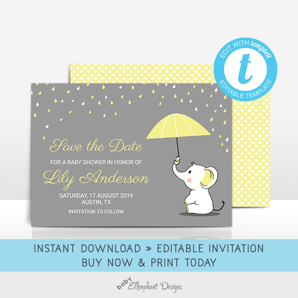 Baby Shower Save The Date Template Printable Templates