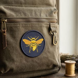 Golden Bee Embroidery Design - 3 Inch Bumblebee Stitch File (Digital Download)