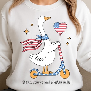 4th of July Silly Goose SVG PNG Bundle , Funny Patriotic Goose Clipart , Independence Day Sublimation , USA Goose Cricut Files