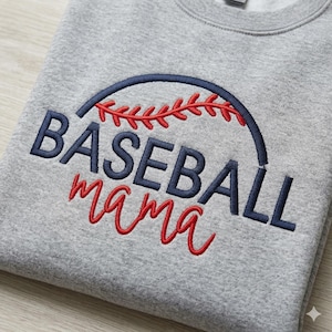 Baseball Mama Embroidery Design Digital Machine File For Sports Mom Shirt Pattern