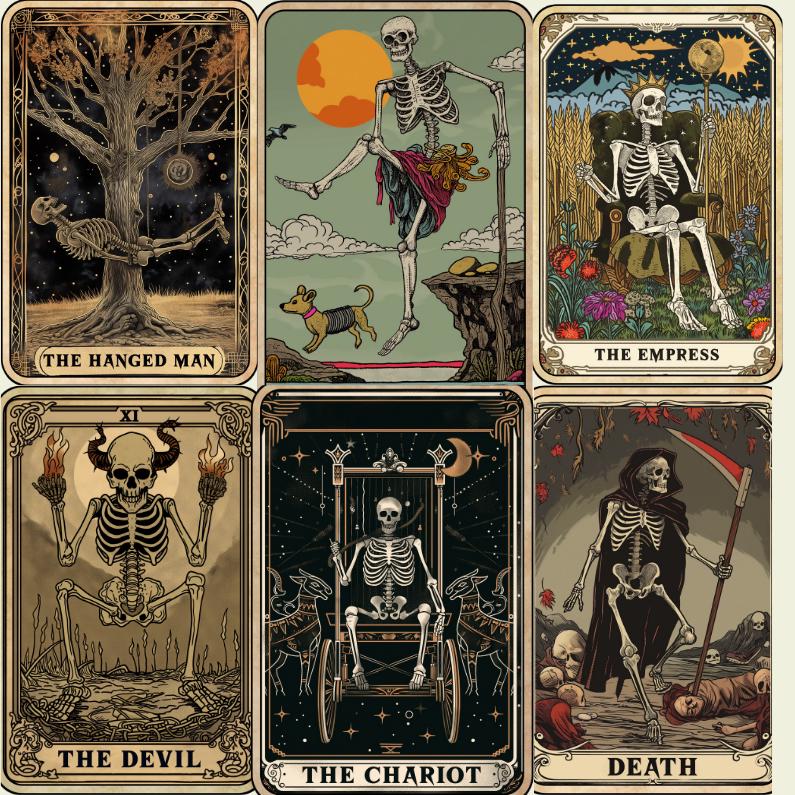Tarot Card Sublimation Designs: Witchy Art PNG (Digital Download)
