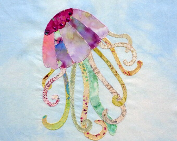 Jellyfish Appliqued Quilt Block Etsy