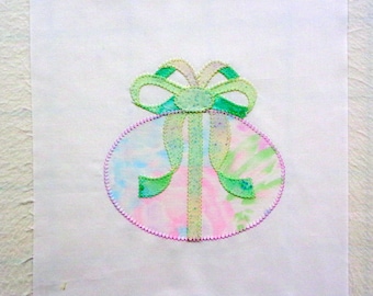 Easter Egg Appliqued Quilt Block