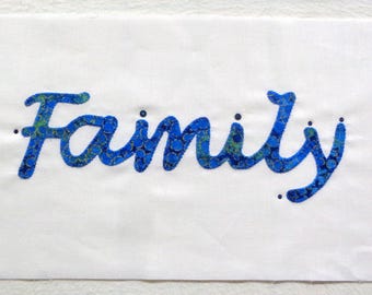 Family Appliqued Quilt Block