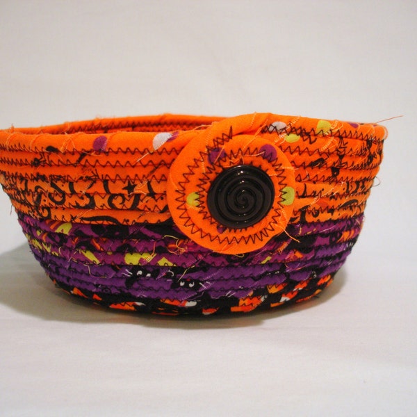 Halloween Coiled Fabric Bowl