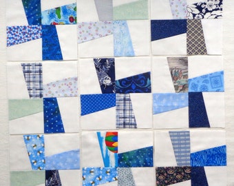 Blue Windmill Quilt Blocks