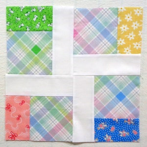 12 Unfinished Baby Quilt Blocks image 3