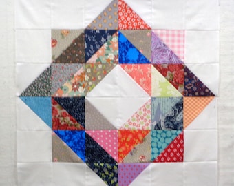 Diamond in a Square #3 Unfinished Quilt Top
