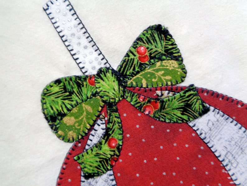 Christmas Ornament Appliqued Quilt Block image 3