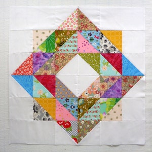 Diamond in a Square #2 Unfinished Quilt Top