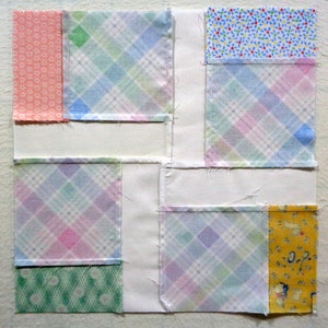 12 Unfinished Baby Quilt Blocks image 5