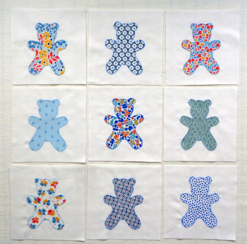 Teddy Bear Quilt Blocks image 1