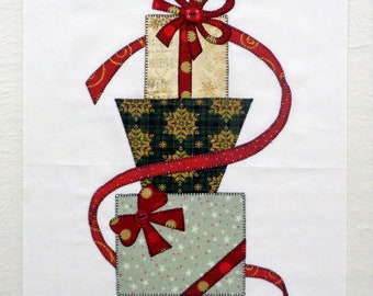 Christmas Presents Appliqued Quilt Blocks