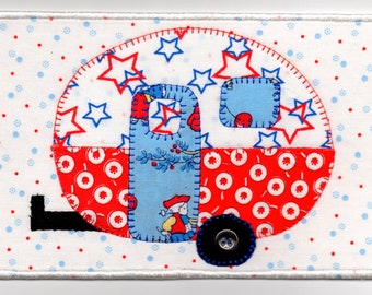 Camper Fabric Postcard