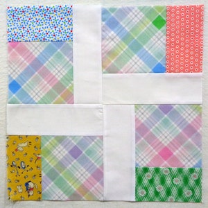 12 Unfinished Baby Quilt Blocks image 4