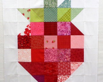 Great Big Strawberry Unfinished Quilt Top