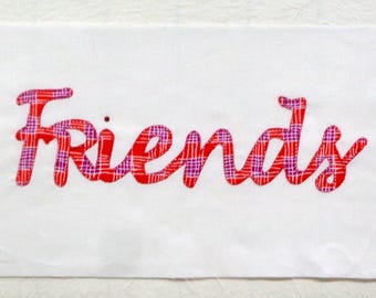 Friends Appliqued Quilt Block