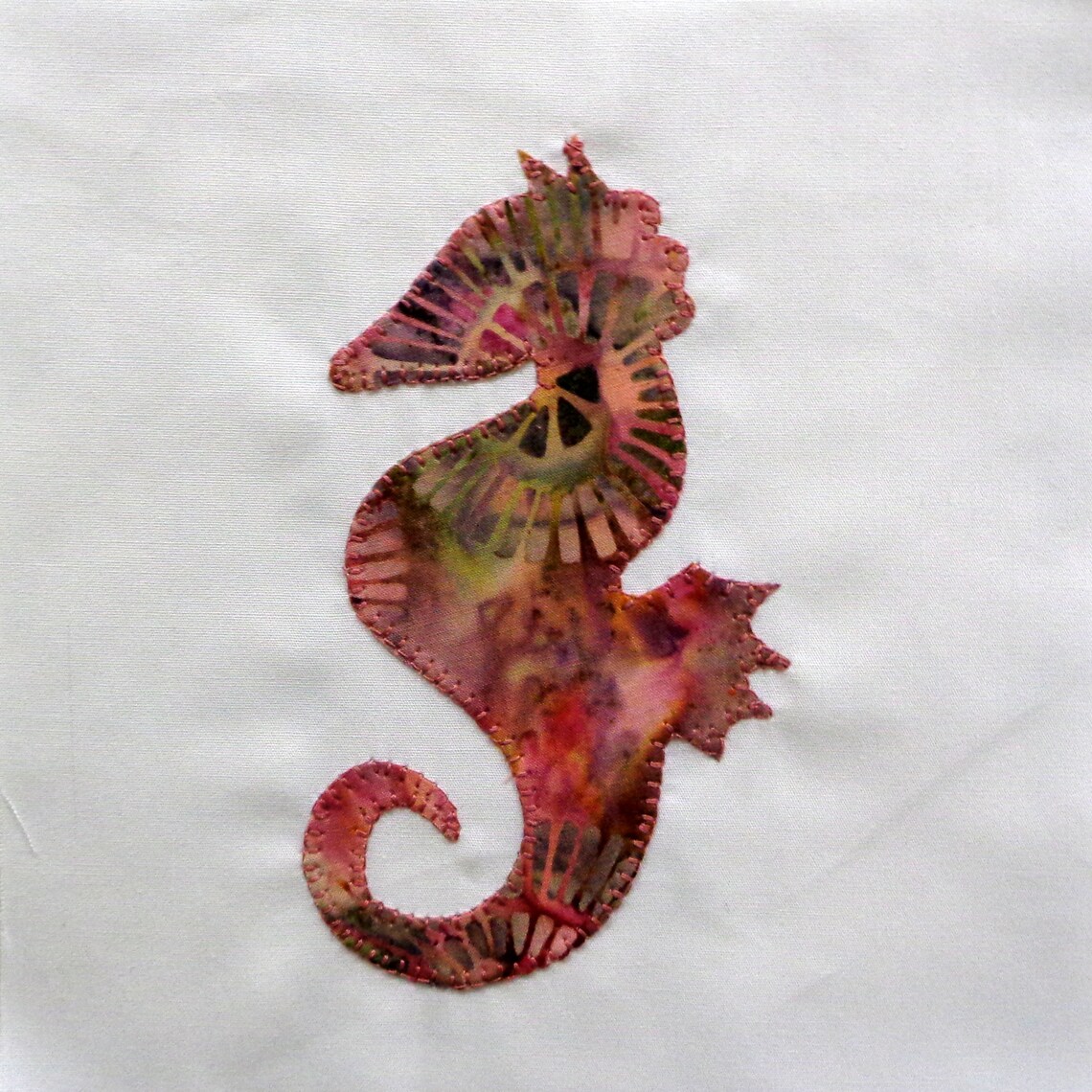 Seahorses Appliqued Quilt Blocks Etsy