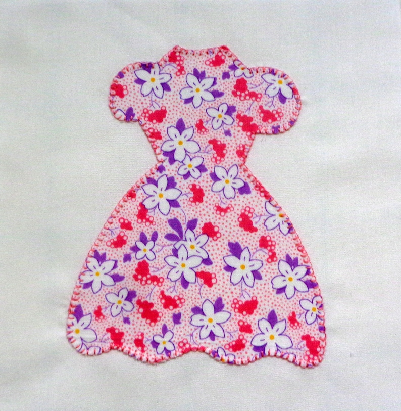 Party Dresses Appliqued Quilt Blocks image 4