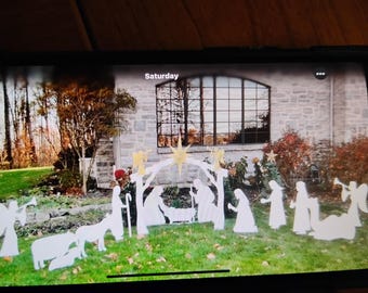 Complete outdoor Nativity set