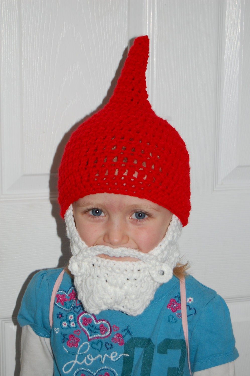 red gnome hat with beard