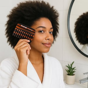 Afro comb hand-sawn - Strand comb - Hair comb for curly hair & afro hair