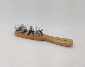 Extensions Brush - Gentle Scalp Brush Deluxe – Wooden Hairbrush for Sensitive Scalps & Extensions