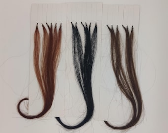 Natural Hair Highlights with Easy Loop Tool – Set of 6 Strands & Applicator
