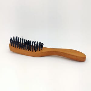 長毛ブラシ イノシシの毛 100%ナシ材製 5列の丈夫な毛のヘアブラシ ドイツ製 ドイツ産イノシシ
