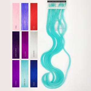 Colorful Fill-In Hair Extensions – Straight Synthetic Hair, 45cm, 10-Pack | Keratin Bonding Strands