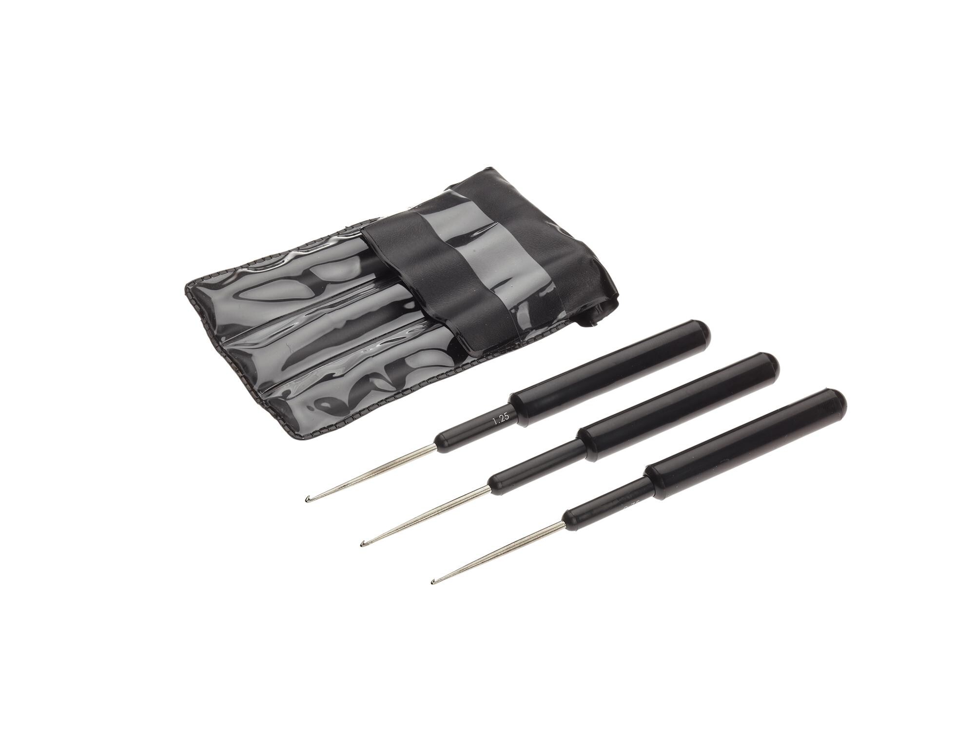 Highlight Needle Set 3pcs Hair Pulling Needles for Highlight Cap 0.75mm 1.0mm 1.5mm Hairdresser Tool