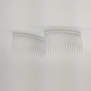 Przezroczysty grzebień boczny z podwójnymi zębami 8cm/10cm Zestaw 2 – Do upięć i fryzur ślubnych