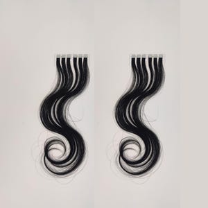 リアルヘアグルーエクステ「ダークエスプレッソ」40cm 12本入り / ヘアエクステ リアルヘア