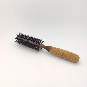 Haarborstel zwijnenhaar en nylonhaar met kurken handvat - ronde borstel / krulborstel gemengde borstelharen Ø 12/35mm