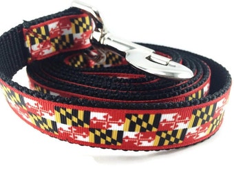 Dog Leash, Maryland, 1 inch wide, 1 foot, 4 foot, or 6 foot