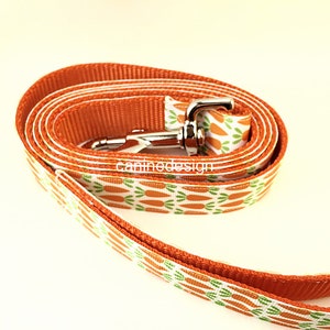 Dog Leash, Carrots, lead, 1 inch wide, 1 foot, 4 foot, or 6 foot image 1