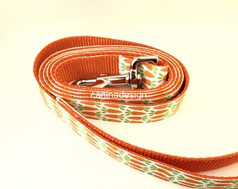 Dog Leash, Carrots, lead, 1 inch wide, 1 foot, 4 foot, or 6 foot