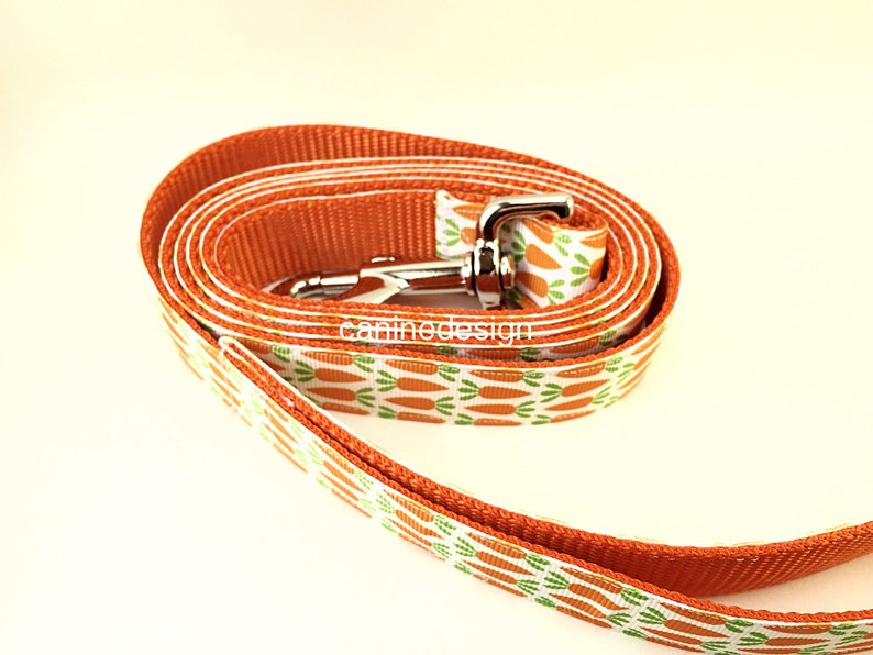 Dog Leash, Carrots, lead, 1 inch wide, 1 foot, 4 foot, or 6 foot image 1