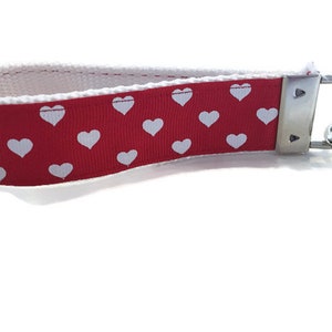 Hearts Valentine Keychain, Key fob, Wristlet