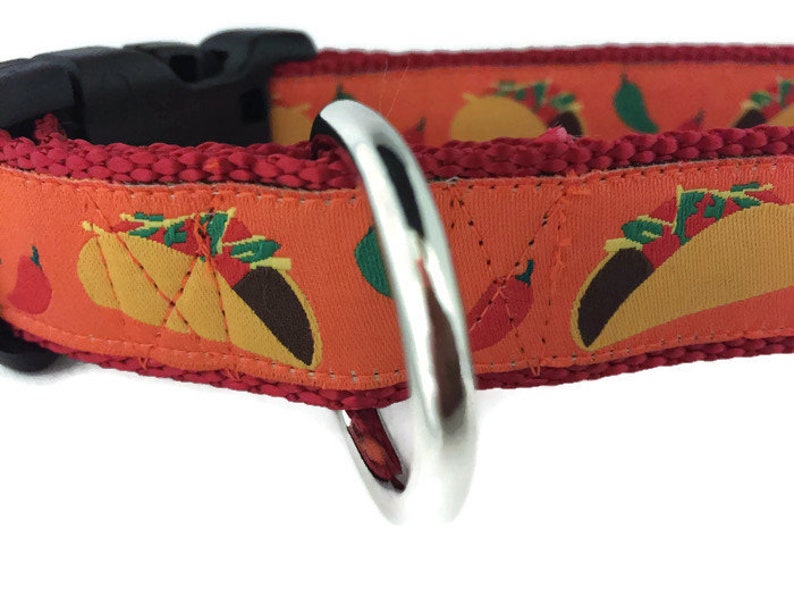 Dog Collar Tacos 1 inch wide adjustable quick release Etsy