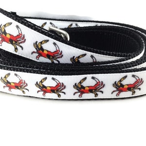 Dog Leash, Maryland Crab, 1 inch wide, 1 foot, 4 foot, or 6 foot