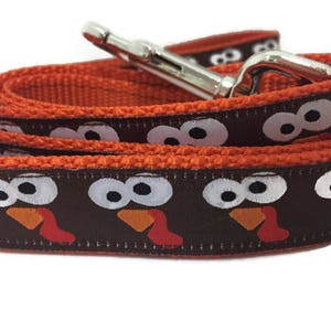 Dog Leash, Turkey Faces, 1 inch wide, 1 foot, 4 foot, or 6 foot image 1