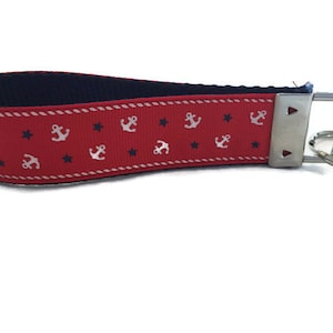 Llavero de anclaje rojo, llavero, wristlet