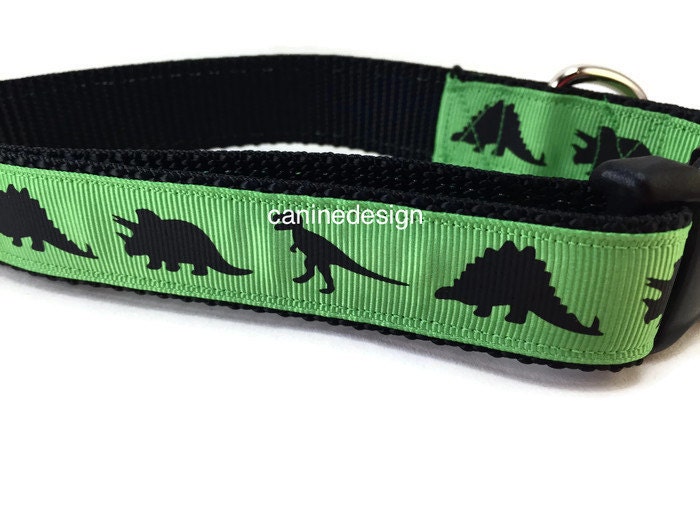 Hundehalsband Mit Dinosaurier-Fliege – Größe M (30,5–50,8 Cm), Grün, Verstellbar & Abnehmbar