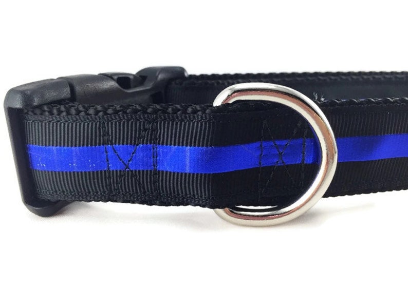 Dog Collar, Police, 1 inch wide, adjustable, quick release, medium, 13-19 inches image 2
