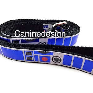 Dog Leash, R2D2, 1 inch wide, 1 foot, 4 foot, or 6 foot