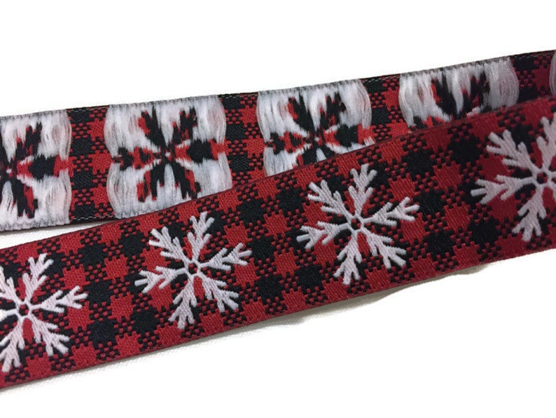 Dog Collar, Plaid Snowflake, 1 inch wide, adjustable, quick release, metal buckle, martingale, chain, hybrid, custom image 4