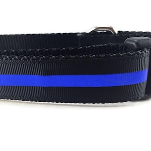 Dog Collar, Police, 1 inch wide, adjustable, quick release, medium, 13-19 inches image 1